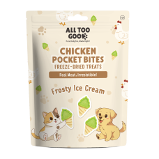 All Too Good Chicken Pocket Bites Freeze-Dried Treats Frosty Ice Cream 60g, ATG-PB-109, cat Treats, All Too Good, cat Food, catsmart, Food, Treats